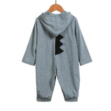 Baby Dinosaur Jumpsuit – Soft Cotton Hooded Romper for Newborns (6–18M)
