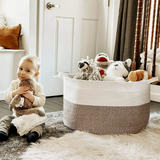 Cotton Rope Storage Basket – Baby Toys & Nursery Organizer