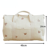 Large Padded Maternity Hospital Bag – Cotton Quilted Travel Tote