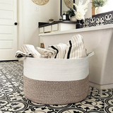 Cotton Rope Storage Basket – Baby Toys & Nursery Organizer