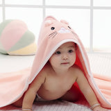 Cotton Hooded Baby Bath Towel with Cartoon Ears