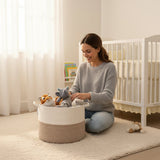 Cotton Rope Storage Basket – Baby Toys & Nursery Organizer