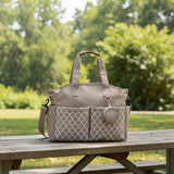 Stylish Geometric Mommy Bag with Pacifier Case | Diaper Bag for Modern Moms