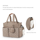 Stylish Geometric Mommy Bag with Pacifier Case | Diaper Bag for Modern Moms