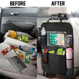 Car Backseat Organizer with Tablet Holder – Multiple Pockets Kids Travel Storage Bag
