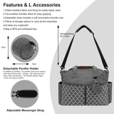 Stylish Geometric Mommy Bag with Pacifier Case | Diaper Bag for Modern Moms