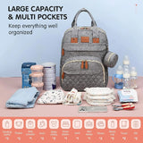 Smart Diaper Bag with Built-in Baby Bed & USB Charger