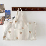 Large Padded Maternity Hospital Bag – Cotton Quilted Travel Tote