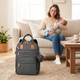 Smart Diaper Bag Backpack with Changing Mat